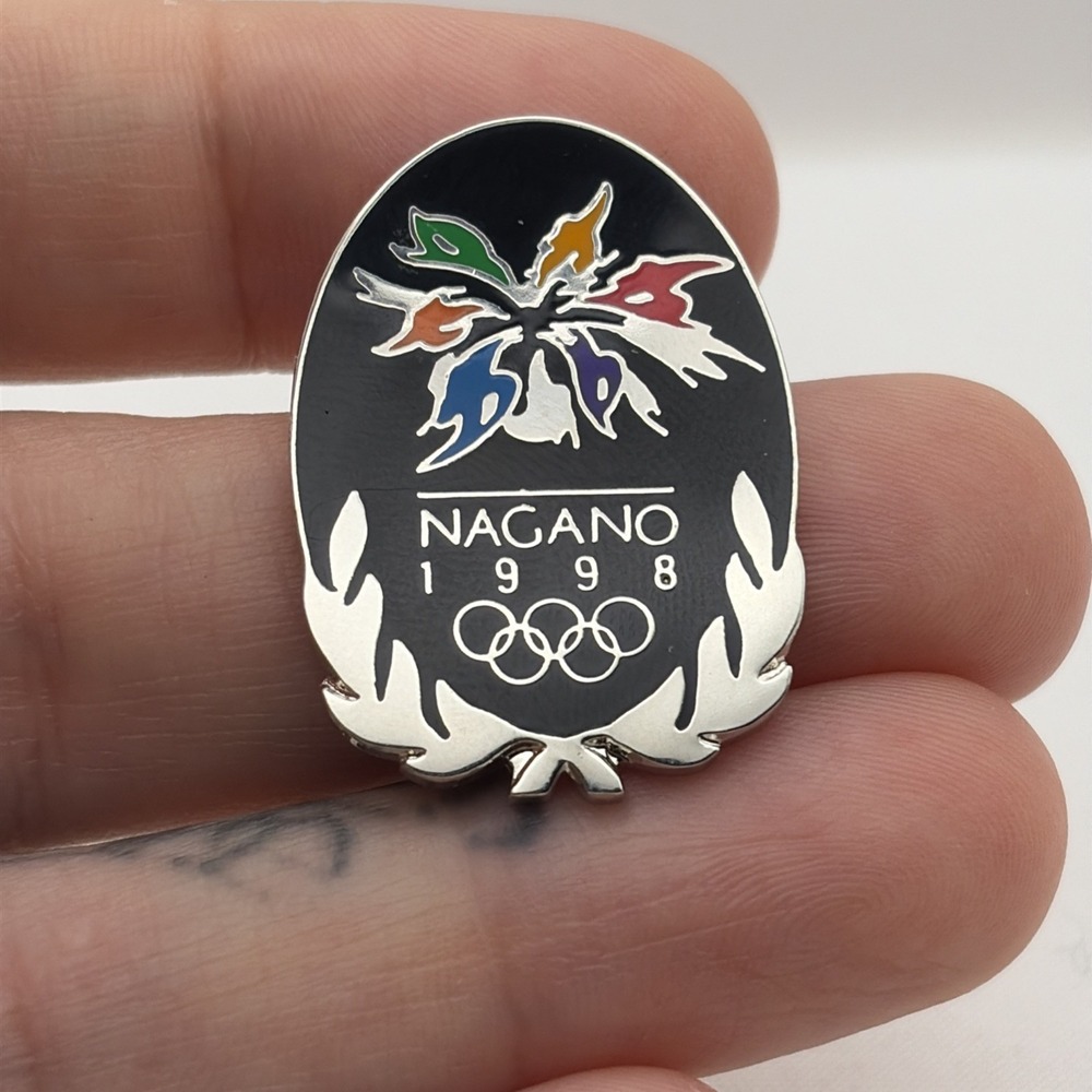 Vintage 1998 Nagano Logo Winter Olympics Lapel Hat Pin